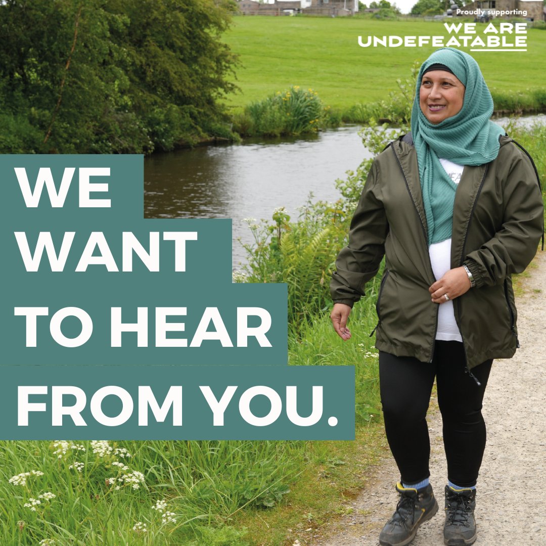 Do you have a long-term health condition? We want to hear from you! We Are Undefeatable in Blackburn with Darwen is a campaign supporting people with health conditions to be more active. Help us evaluate and shape the future of the campaign 👇

bit.ly/4atizWp