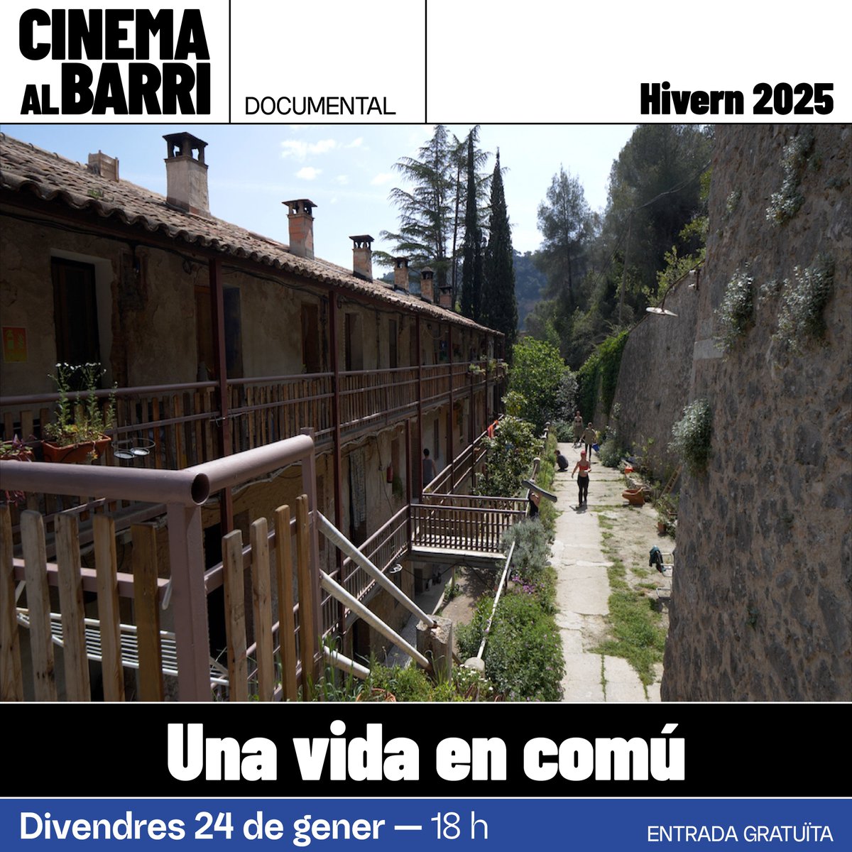📽️ El divendres 24 de gener projectarem “Una vida en comú” en el Cinema Documental al Barri #Desdelsblocs!

El documental forma part del projecte “Les maneres d’habitar de l’habitatge cooperatiu”, que vol donar a conèixer el model d’habitatge cooperatiu en cessió d’ús