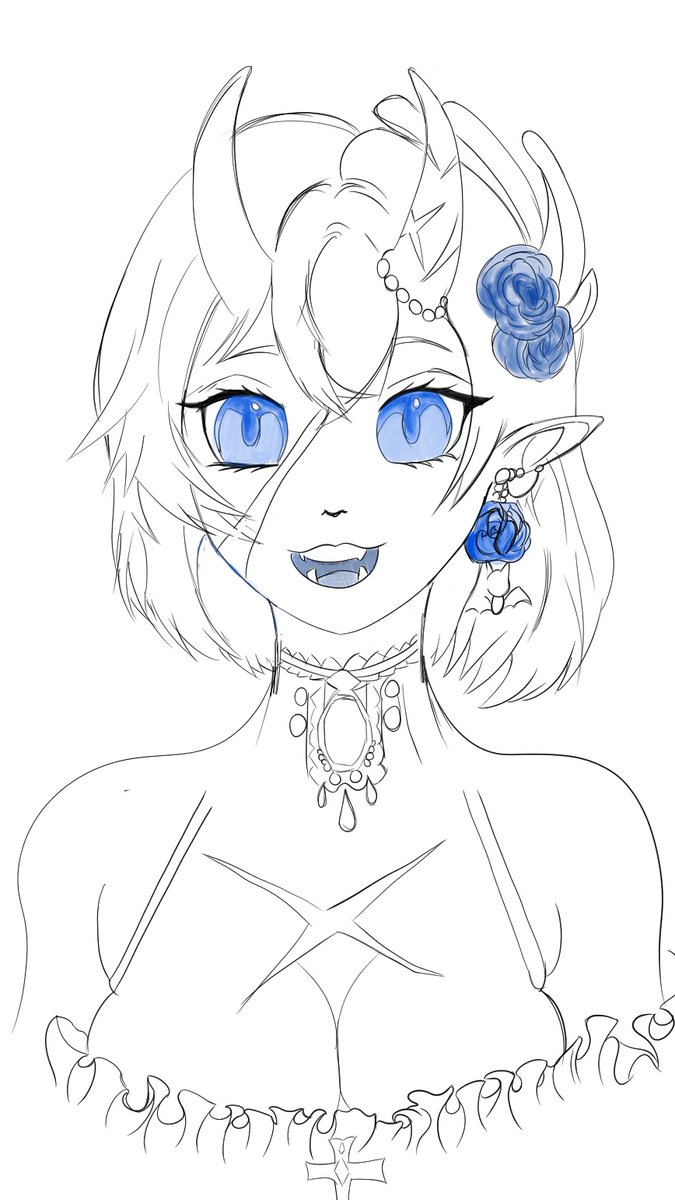 Necro1Mouse's tweet photo. Wanted to draw winter yocci but im scared to color it now @yoclesh #fanart #drawing #feedback #beginner https://t.co/sPBdMv2Z40
