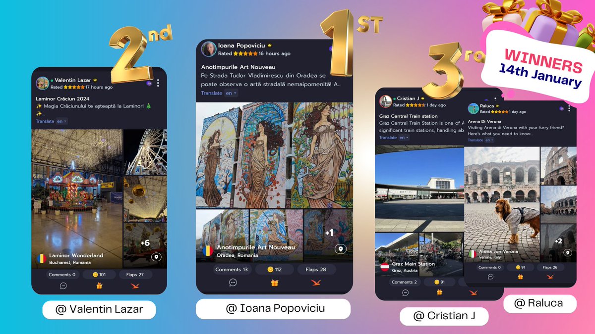 bmy_guide's tweet photo. 6,000 GUIDE tokens were awarded today for the 'Share. Inspire. Earn' Battle!

Congrats to today’s stars - You’re an inspiration to us all!
🥇 Ioana (1st place)
🥈 Valentin (2nd place)
🥉 Cristian & Raluca (3rd place)

Winners are announced daily in our Telegram community. Who’s next to claim the top spot?

#GUIDE #earn #TravelAndEarn #bmyguide #CryptoCommunity