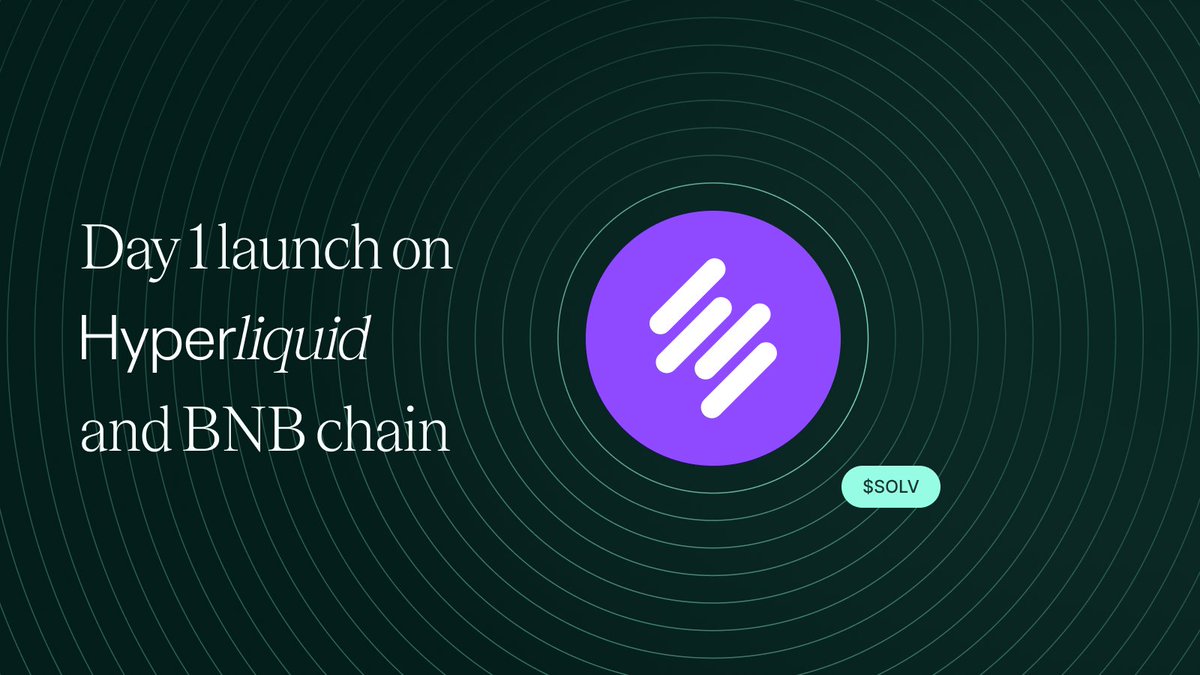 SOLV is the first token with Day 1 CEX and Hyperliquid spot listings. 

SOLV is launching simultaneously on the Hyperliquid L1 and BNB chain on Friday. These two SOLV assets will be linked once the HyperEVM is live.

<a href="/SolvProtocol/">Solv Protocol</a> allows Bitcoin holders to stake, earn yield, and