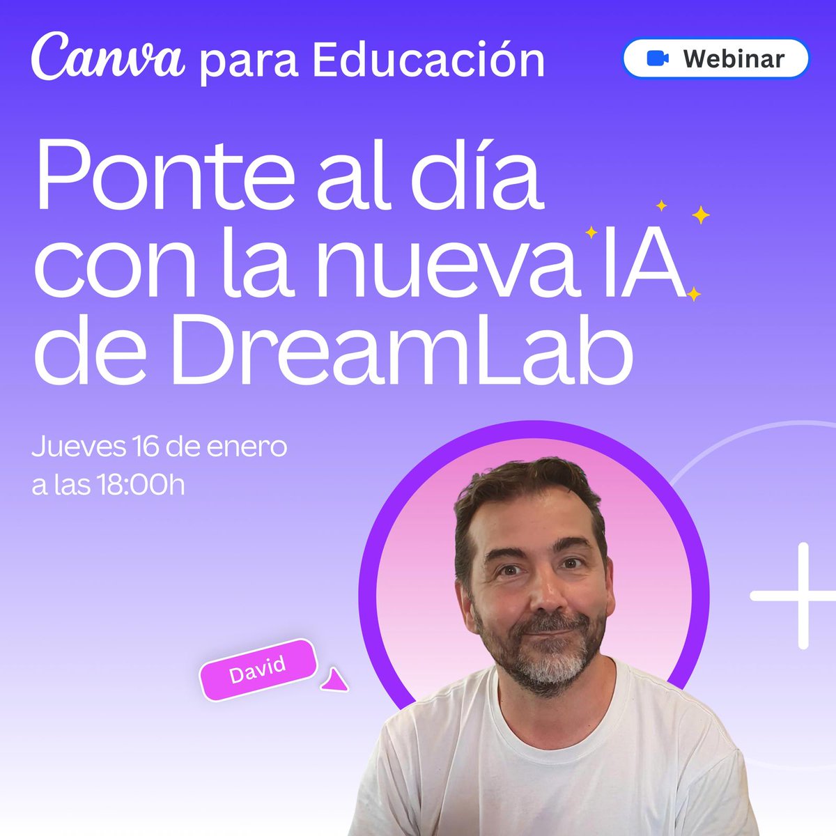 dondavidruiz's tweet photo. Mañana, jueves 16, a las 18:00, estaré con @francanvaedu compartiendo algunos truquitos que te van a encantar con la fantástica IA de generación de imágenes de @canva @CanvaEdu #DreamLab Inscríbete aquí 👇 https://t.co/QLWH77dUE2 https://t.co/W0VDj9rEnK