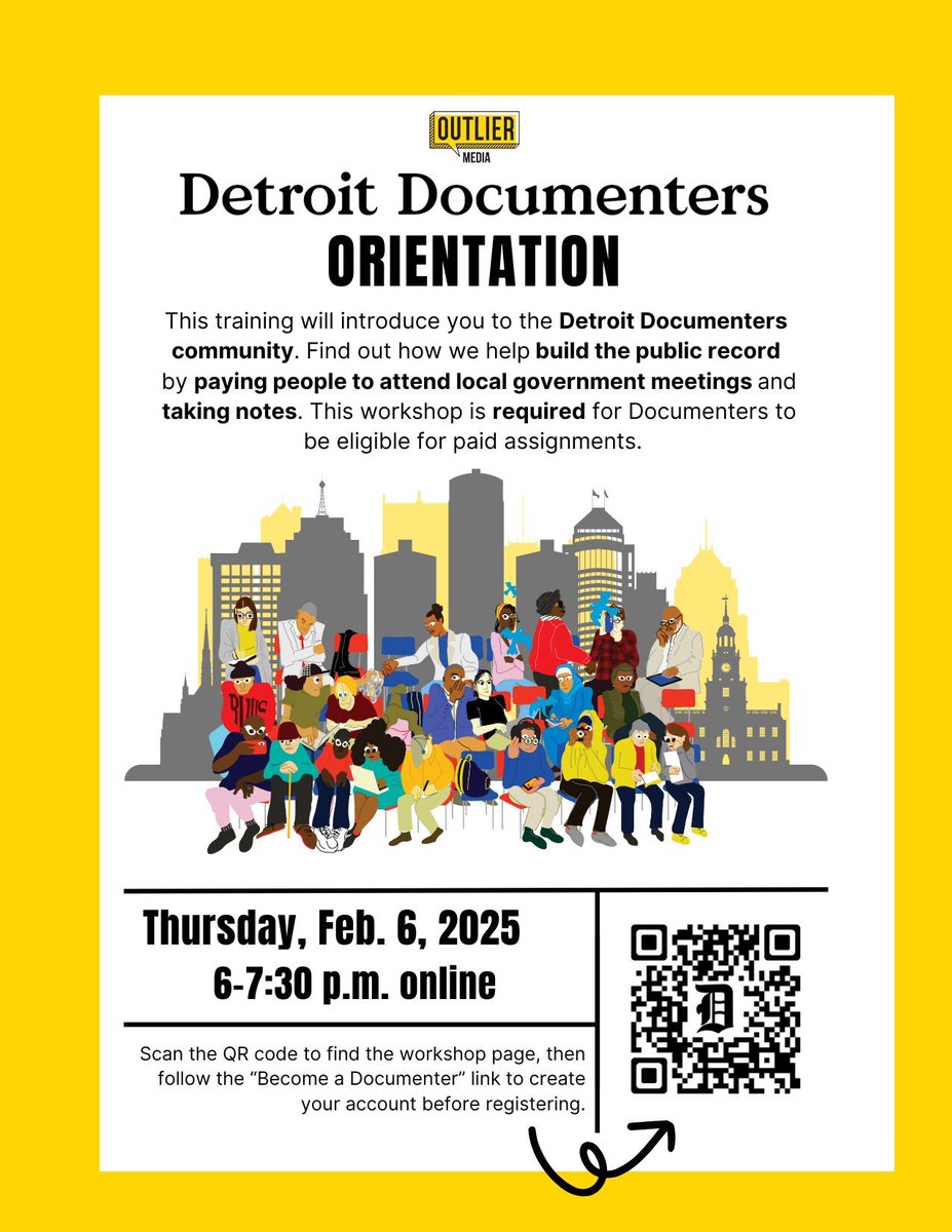 Lynelle (@anndwhat) on Twitter photo I'm not even bout to wait to drop these flyers cuz I'm excited! You know I love orientation, and it's only 4x a year! This is such a great time to rock with <a href="/DetDocumenters/">Detroit Documenters</a>! Find out why at our community of practice on the 30th. Get trained to take paid assignments on Feb. 6. 💛 I'm not even bout to wait to drop these flyers cuz I'm excited! You know I love orientation, and it's only 4x a year! This is such a great time to rock with <a href="/DetDocumenters/">Detroit Documenters</a>! Find out why at our community of practice on the 30th. Get trained to take paid assignments on Feb. 6. 💛