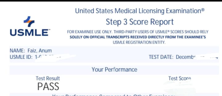 AnumFaiz4's tweet photo. I am very grateful to all of my peers, mentors and friends for their support. By the grace of Almighty I have passed my step 3 exam last week.
#step3USMLE #fsmb https://t.co/J7lGhFjqEd