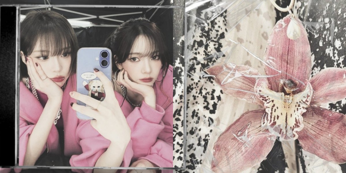 💬🏩  :  “거울의 순간, 핑크를 두 배로”  The hoodie adds that cozy vibe while the subtle sparkles bring just the right amount of glam. Holding the phone, capturing this split second, it feels like two sides of us.