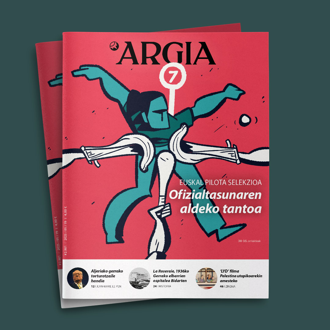 Euskal Pilota selekzioa <a href="/argia/">ARGIA</a> |ko azalean.