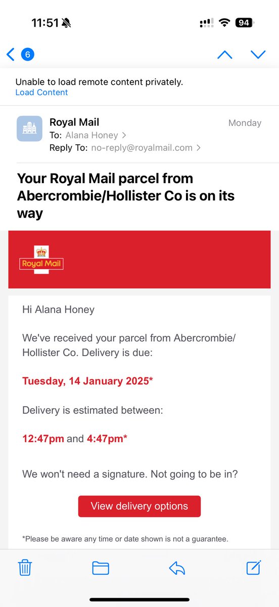 everythingalana's tweet photo. Hi @RoyalMailHelp where is it then? Because it didn’t arrive yesterday 🙃 not impressed. https://t.co/2c8RAo5ks8