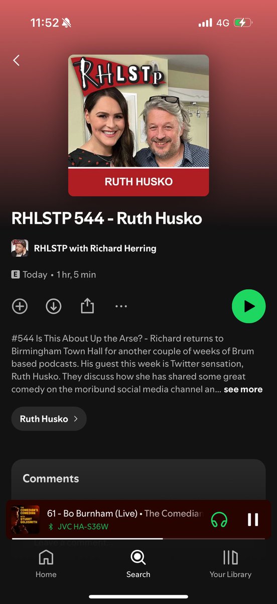 Can’t wait to listen today to <a href="/dank_ackroyd/">Ruth Husko</a> &amp; <a href="/Herring1967/">Richard K Herring</a>