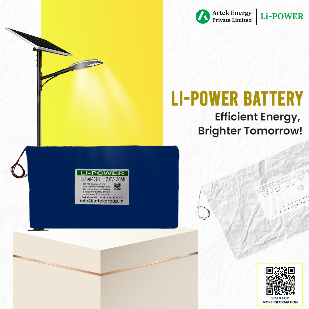 ArtekEnergy's tweet photo. Li-Power Battery: Efficient Energy, 
Brighter Tomorrow!
.
.
Call for Queries:
Visit: https://t.co/HnKMkGEc6e
For more info, call us at +919354443010
.
#battery #lifepo4 #power #artek #group #artekgroup
#manufacturing #solar #street #light #battery #noida https://t.co/lbMJzE0cAO