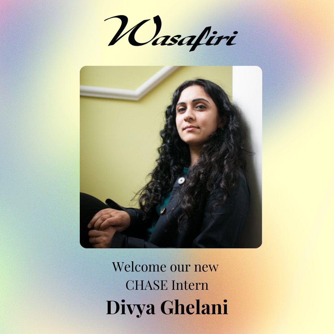 Wasafiri (@wasafirimag) on Twitter photo We are delighted to announce two new members of the Wasafiri team 🎉
Prerana Kumar (<a href="/thatmoonpoet/">Prerana Kumar</a>) joins us on an LAHP Placement and <a href="/DivyaGhelani/">divyaghelani</a> is our newest <a href="/CHASE_DTP/">CHASE DTP</a> Intern.Please join us in welcoming Prerana and Divya! We are delighted to announce two new members of the Wasafiri team 🎉
Prerana Kumar (<a href="/thatmoonpoet/">Prerana Kumar</a>) joins us on an LAHP Placement and <a href="/DivyaGhelani/">divyaghelani</a> is our newest <a href="/CHASE_DTP/">CHASE DTP</a> Intern.Please join us in welcoming Prerana and Divya!