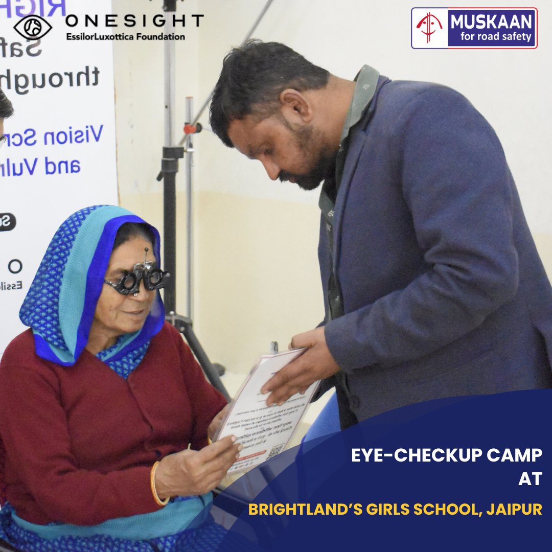 MuskaanNGO's tweet image. Right to See: Safe Roads Through Good Vision

In partnership with @OneSightOrg , we organized eye check-up camps for students &amp;amp; support staff at schools.

🚦 160+ students &amp;amp; 280+ staff screened so far. Free spectacles for those in need.

#RightToSee #VisionForAll #EyeCare