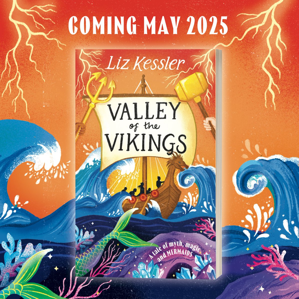 Today we are so excited to reveal the cover of #ValleyOfTheVikings by <a href="/lizkesslerbooks/">Liz Kessler</a> 🌊 

A rip-roaring adventure story of magic, myth and mermaids, featuring Liz Kessler's popular character Emily Windsnap 🧜‍♀️

Coming May 2025 👉 amzn.to/3C3UE2V