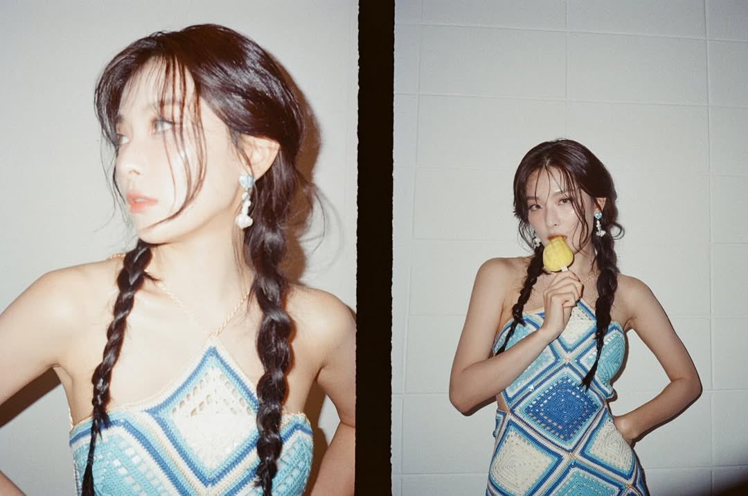 siulgi's tweet photo. “Wrapped in shades of blue, with braids that dance in the wind, I savor each moment like an ice cream on a warm day.” There’s something magical about the simple joys—filling my soul with colors, coolness, and a little bit of sweetness today! https://t.co/nMEF13M0pG