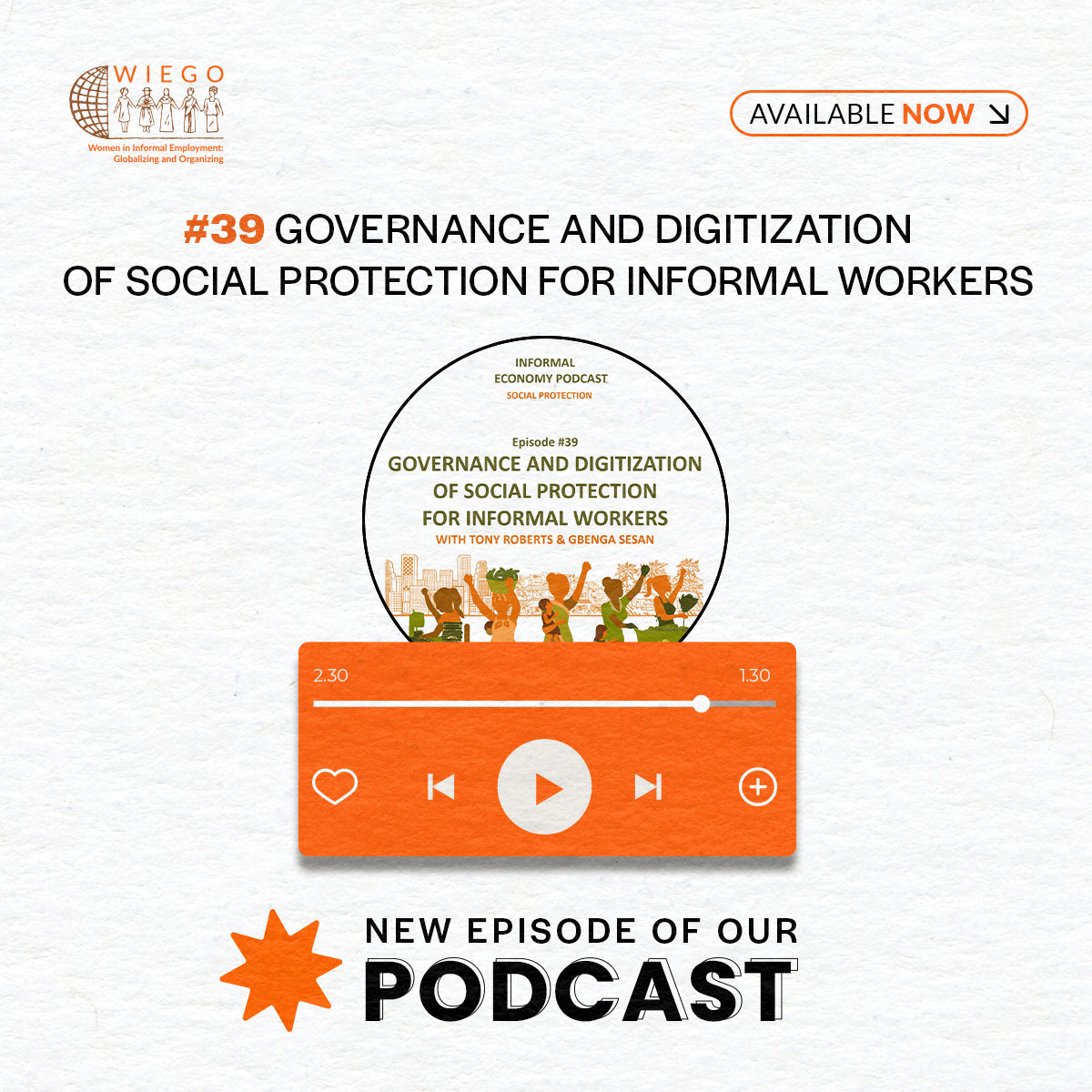 WIEGO (@wiegoglobal) on Twitter photo In this episode of WIEGO’s Social Protection Podcast, <a href="/cyrusafa/">Inimigo do Rei</a> explores the connection between governance & social protection.
We are joined by Tony Roberts & Gbenga Sesan to discuss concerns and opportunities around digitization.
👉 spoti.fi/3A19VAh In this episode of WIEGO’s Social Protection Podcast, <a href="/cyrusafa/">Inimigo do Rei</a> explores the connection between governance & social protection.
We are joined by Tony Roberts & Gbenga Sesan to discuss concerns and opportunities around digitization.
👉 spoti.fi/3A19VAh