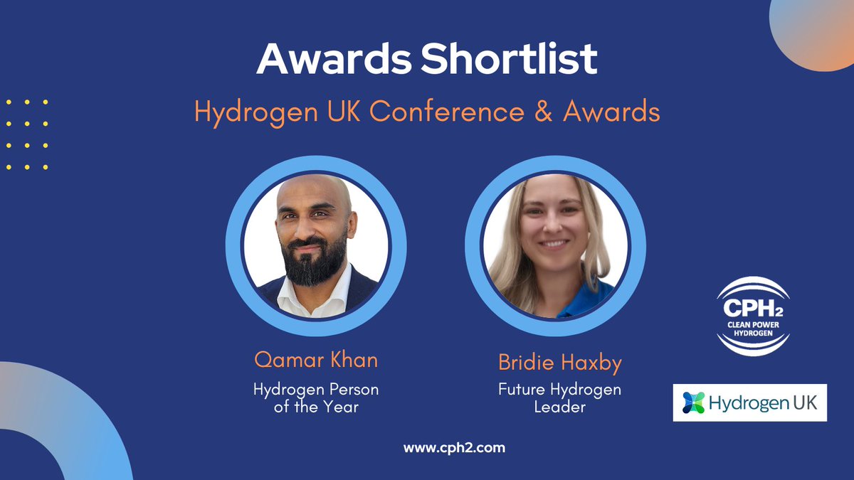 It's a truly exceptional moment when not just one but two of our team members are shortlisted for prestigious awards.  We are keeping our fingers crossed for you both.  Find out more at hydrogen-uk.org/events/annual-… #HUKConf25 #hydrogenproduction #TeamHydrogen