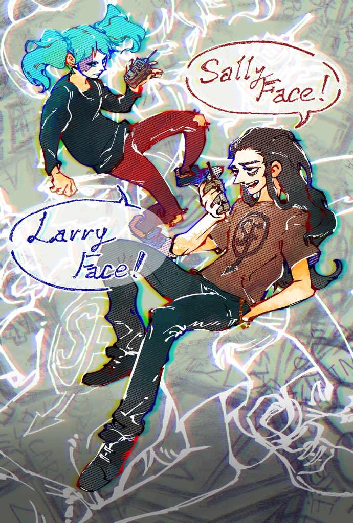 Ling__Z's tweet photo. #SallyFace https://t.co/hs6ajofovo