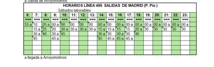 nataliarolo's tweet photo. @EMartin_Bus @jmgcapt @Arroyomolinos @ComunidadMadrid @transportesgob @ArroyoTeMueve Buenas! Los cambios de ruta en la 495 por las obras de la A5, ¿modifican horarios también? Como ahora la cabecera va a estar en Cuatro Vientos, y no en P. Pío, qué horarios se fijan para el trayecto Cuatro Vientos-Arroyomolinos. ¿Se mantiene esto? ⤵️ https://t.co/zEEdYh3tPa
