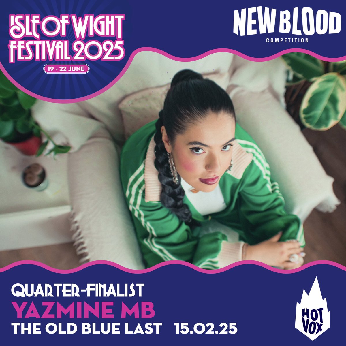 Yazmine MB (@yazmine_mb) on Twitter photo BIG NEWS 🚨 I’m an <a href="/IsleOfWightFest/">Isle of Wight Festival</a> quarter finalist?!? 🫣
Get down to the Old Blue Last on the 15th February to support, I’ll be playing a live set with my band 🪩
Tickets here: ticketool.co.uk/order/9dbf0abc… BIG NEWS 🚨 I’m an <a href="/IsleOfWightFest/">Isle of Wight Festival</a> quarter finalist?!? 🫣
Get down to the Old Blue Last on the 15th February to support, I’ll be playing a live set with my band 🪩
Tickets here: ticketool.co.uk/order/9dbf0abc…