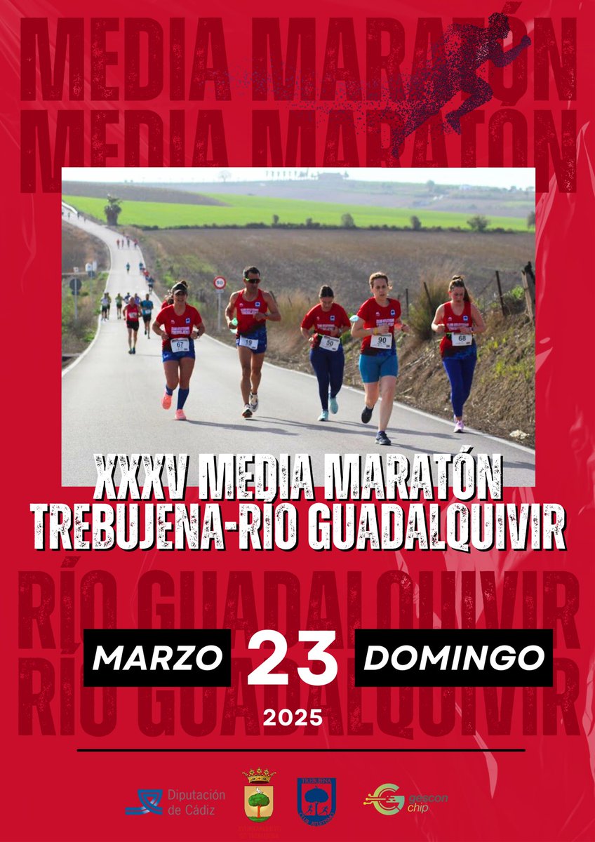 Abiertas las inscripciones para la XXXV Media Maratón Río Guadalquivir que en este 2025 se celebrará finalmente el domingo 23 de marzo.

🎟️ Consigue tu dorsal en gesconchip.es/app/prueba/inf…