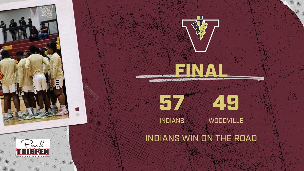INDIANS  57 / Woodville 49… Rashad Brown led the Indians with 22. Jayon Colman finished with 18.  Indians travel to Toombs on Friday night.