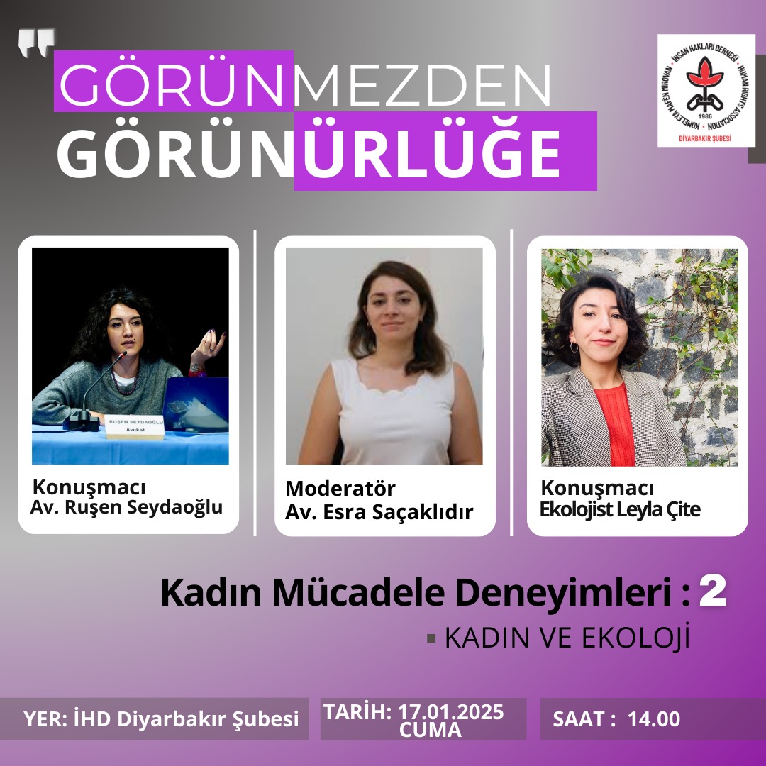 "Görünmezden Görünürlüğe"
Kadın Mücadele Deneyimleri 2 buluşmamıza tüm kadınlar davetlidir.