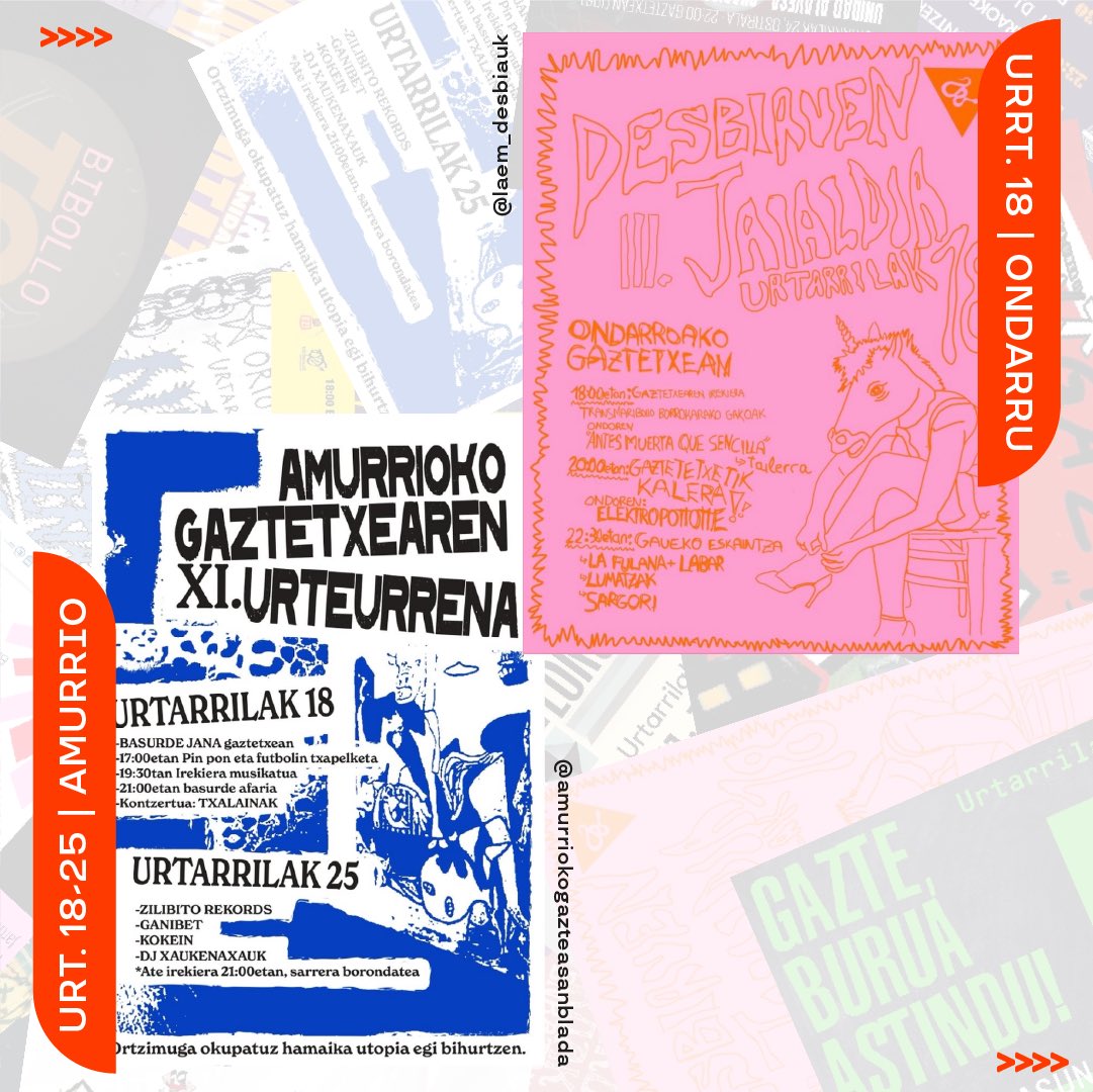 GAZTE AGENDA {Urtarrilak 15-31} 📒🫰🏼

Herri bizia da gurea, espazio ugarikoa, borroka ugarikoa eta agerikoa den bezala, egitarau ugarikoa. Beraz, hemen urtarrileko azken bi aste hauetarako plan proposamenak! ✨
