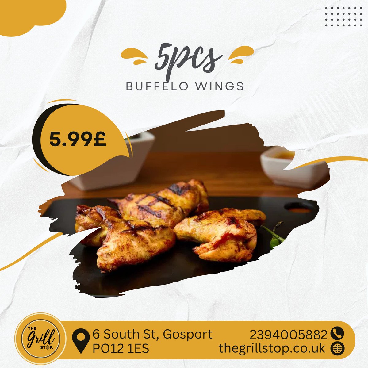 the_grill70399's tweet image. Indulge in the perfect combo of flavor and satisfaction! Enjoy 5 pieces of juicy buffalo wings for just £5.99—made fresh and bursting with bold taste. Your cravings deserve this!  

#BuffaloWingsUK #FoodieAdventures #WingsForDays #GosportEats #FlavorExplosion #UKFoodies