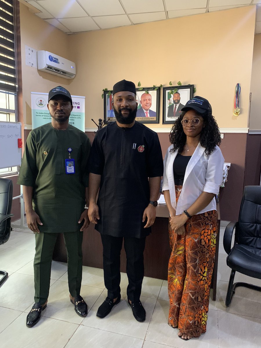 teeketing's tweet photo. We had a productive meeting with the Hon. Comm. for Youths &amp; Sports, Enugu State, discussing innovative solutions for enhancing sports event management with Teeketing. We are excited about the future, especially as Enugu gear up for the 23rd Edition of National Sports Festival https://t.co/cGBhNQPHxu