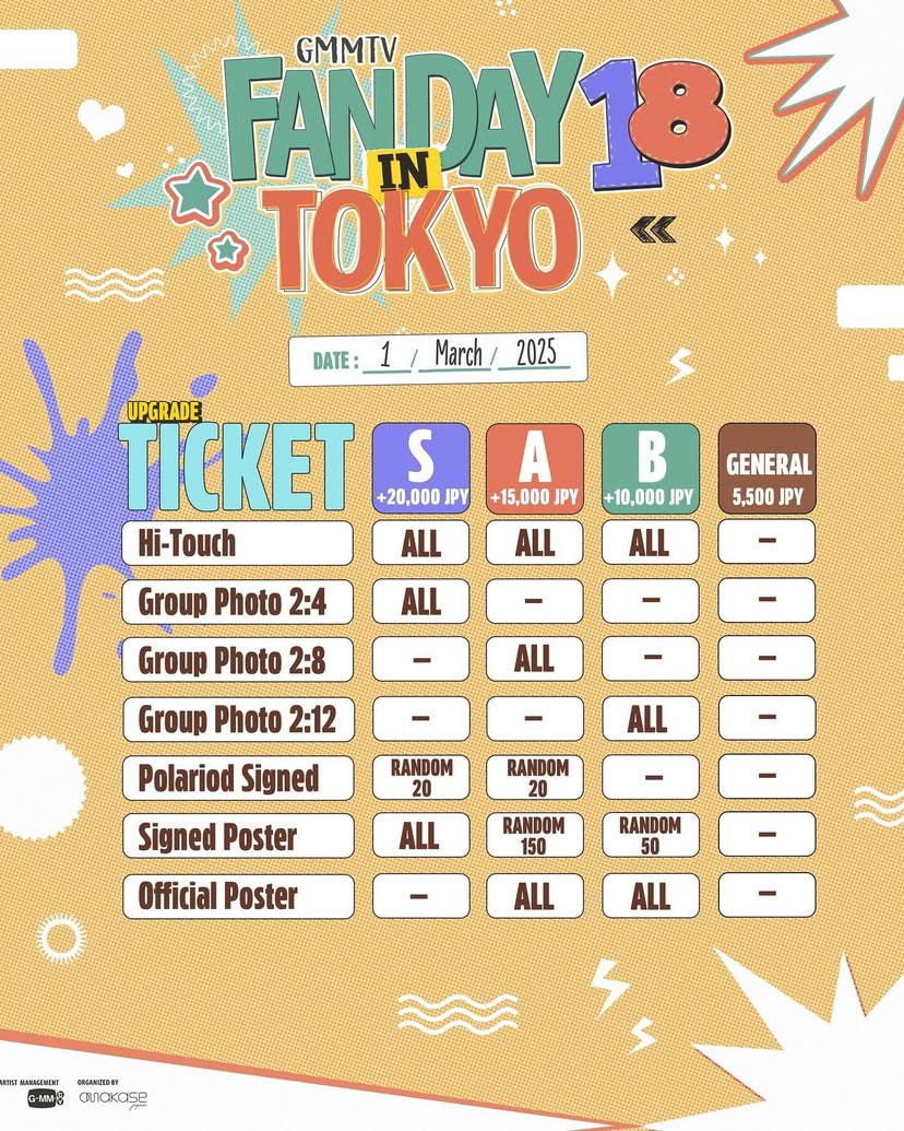 15.01.2025] IG posted : gmmtv #GMMTVFANDAY18 #ABBPGIFANDAY18xTOKYO