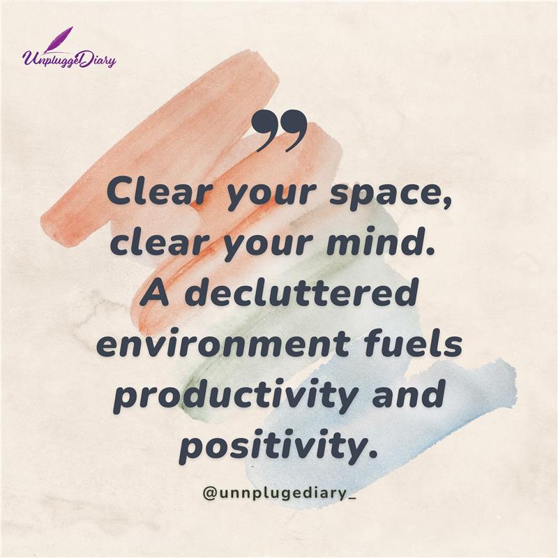 unplugdiary's tweet photo. Clear your space, clear your mind. A decluttered environment fuels productivity and positivity. ✨🧘‍♀️

#DeclutterYourMind #ClearYourSpace #ProductivityBoost #PositiveVibes #OrganizedLife #MindfulLiving #ClutterFree #BoostYourFocus #HealthyEnvironment #StayProductive https://t.co/msK1QWw8KH