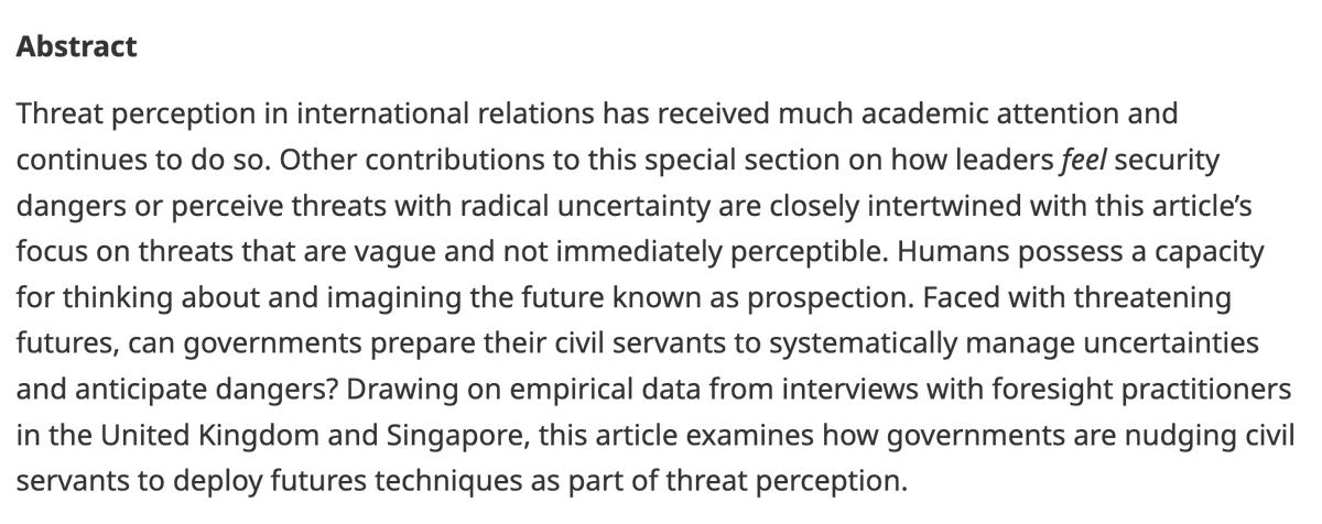 🚀📚 'Building futures literacy: Nudging civil servants to cope with uncertainties and threats' from Yee-Kuang Heng (<a href="/UTokyoGraSPP/">GraSPP 東京大学公共政策大学院</a>).

👉 Read here: cambridge.org/core/journals/…