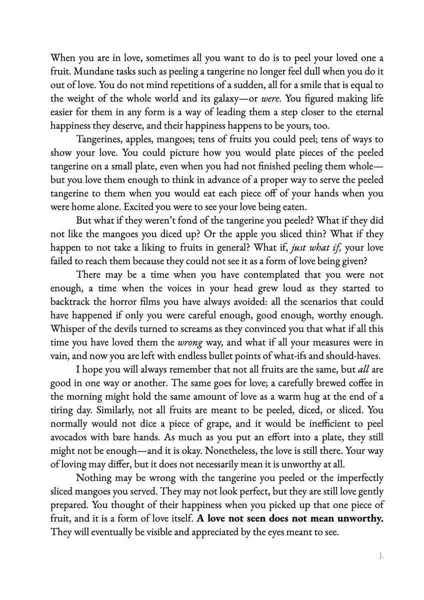 May the tangerine you peel be eaten with love.