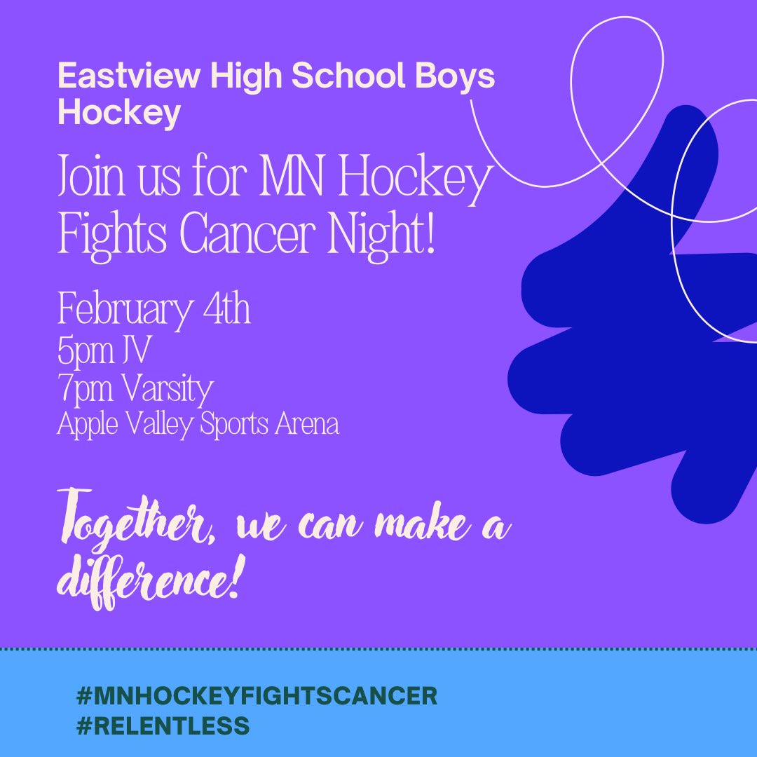 Please join us in raising money for Minnesota Hockey Fights Cancer.

Donations can be made at our February 4th game or at any time using the link in the comments.

Thank you for your support!

#mnhockeyfightscancer 
#relentless