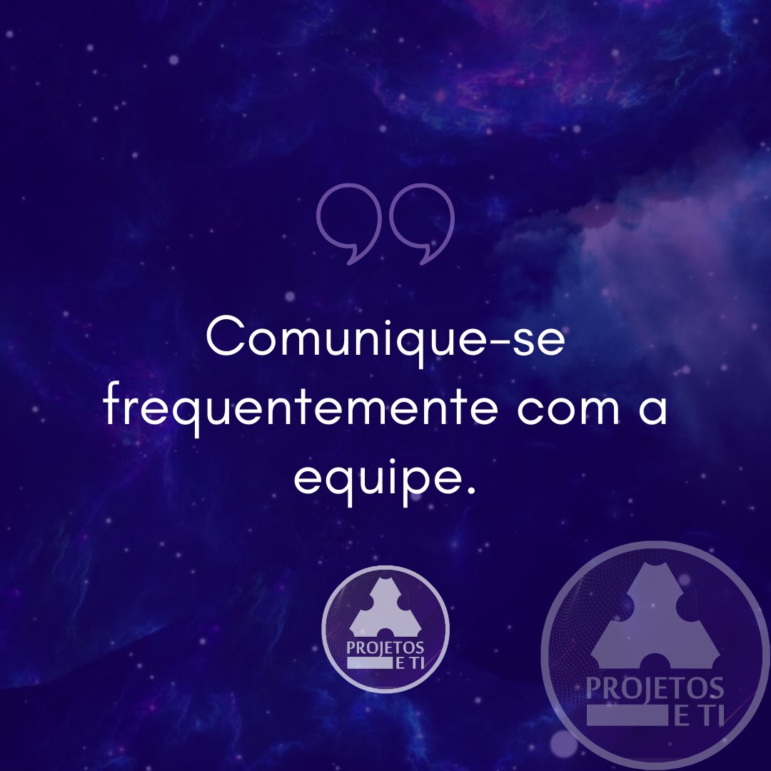 projetoseti's tweet photo. Comunique-se frequentemente com a equipe. Manter uma comunicação constante com a equipe é essencial para o sucesso do projeto. #projetoseti #comunicação #gestãodeprojetos #trabalhoemgrupo
#sougp #souagile #projetoseti https://t.co/LCgxum1cGp