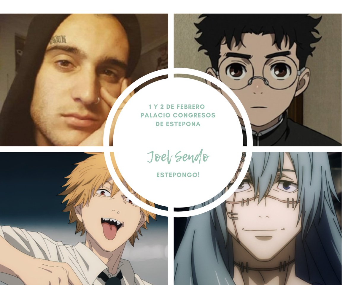 EsteponGo's tweet photo. Será un gran honor para nosotros contar en la nueva edición de #estepongo con una voz privilegiada como es @JoelSendo que si sonará de personajes tan conocido como Okarun en Dan Da Dan, Denji en Chainsaw man o Mahito en Jujutsu Kaisen entre otros. https://t.co/3ospNplg28