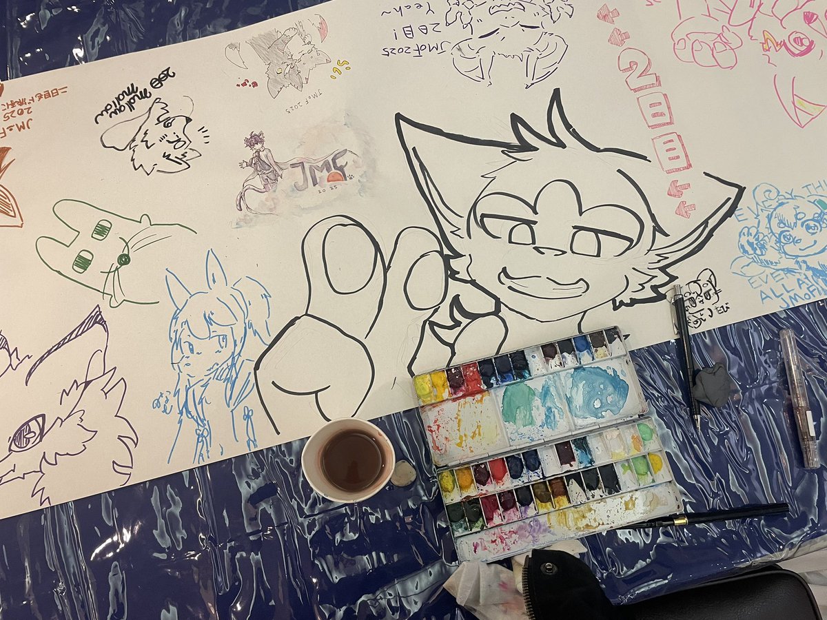 hy_lynProject's tweet photo. 今回のJMOF絵巻三日で制覇しました！#JMoF2025 #JMoFで描きました https://t.co/Iw35udvJof