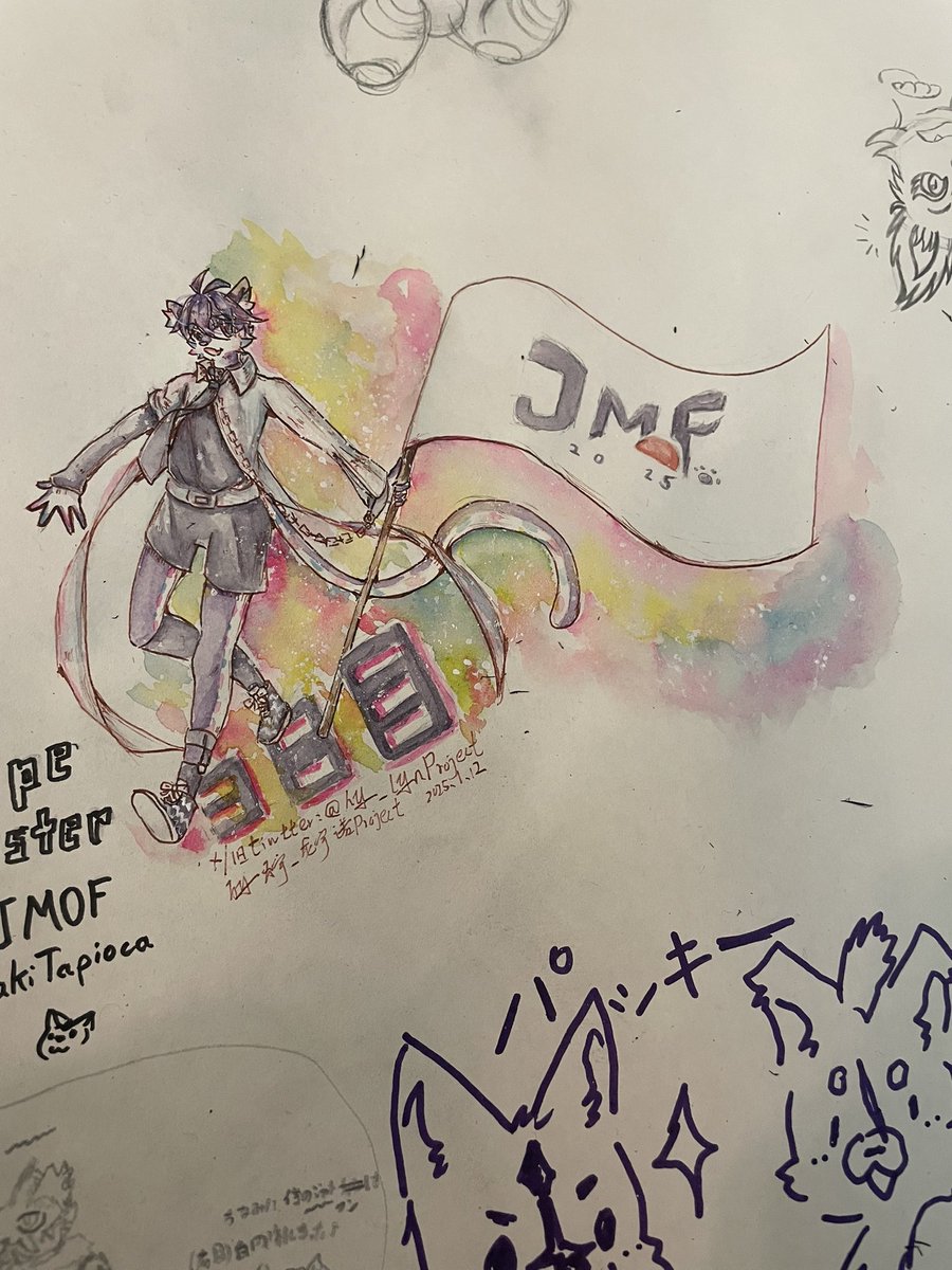 hy_lynProject's tweet photo. 今回のJMOF絵巻三日で制覇しました！#JMoF2025 #JMoFで描きました https://t.co/Iw35udvJof