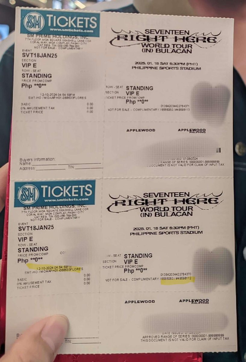wwzmg's tweet photo. Timestamp: 12-10-2024 04:54:59PM (December 10,2024)
QN: 167

Visible control number and ticket id
????????????????????????????????????????????? https://t.co/e7pZI9l2e1
