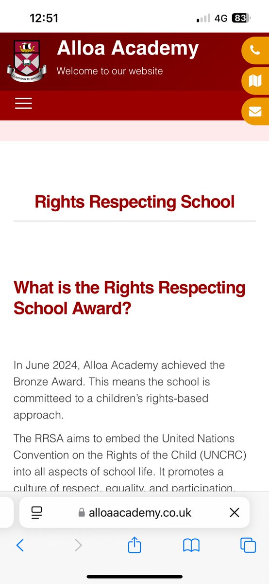 Alloa Academy's website has had an update: to include information and examples of work linked to the UNICEF Rights Respecting School Award.

If parents/ carers wish to find out more about some of our amazing work promoting rights, led by their young people, take a look! ⬇️🌎