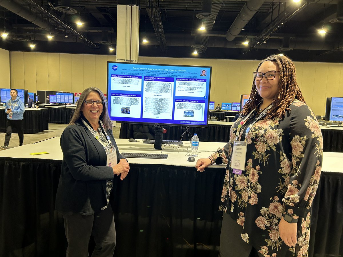 M_RiordanPBE's tweet photo. Our team was so excited to share our AGN (Active Galactic Nucleus) research, as part of the NASA/IPAC Teacher Archive Research Program (NITARP), presented at the American Astronomical Society (AAS) meeting!
#AGN #NITARP #AAS245
#ExploreAstronomy #Astronomy
#Research #NASA #STEM https://t.co/nSnZ6Gyi3d