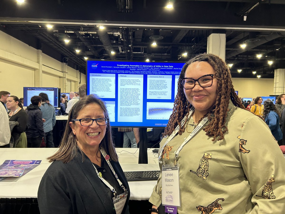 Our team was so excited to share our AGN (Active Galactic Nucleus) research, as part of the NASA/IPAC Teacher Archive Research Program (NITARP), presented at the American Astronomical Society (AAS) meeting! 
#AGN #NITARP #AAS245
#ExploreAstronomy #Astronomy 
#Research #NASA #STEM