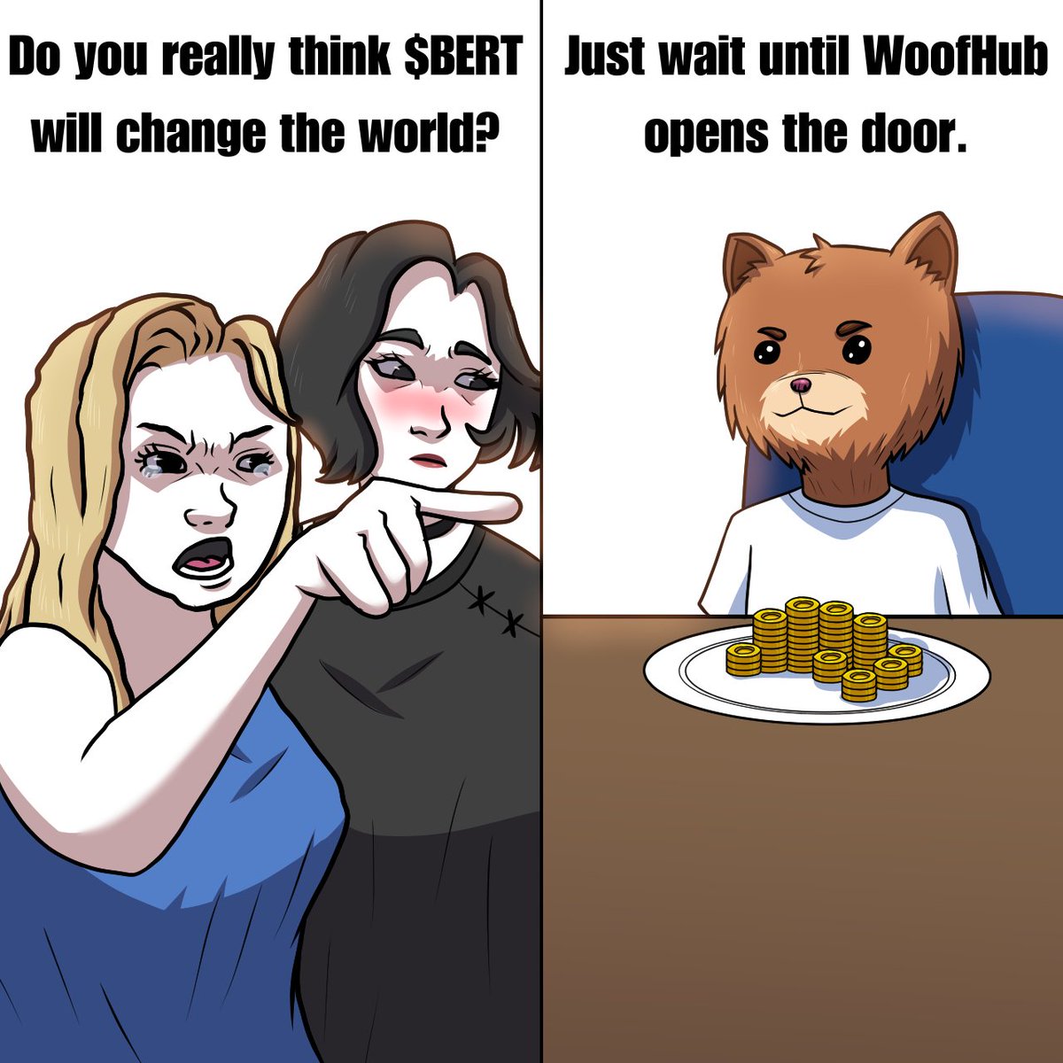 bertcoincto's tweet photo. The world isn’t ready for what WoofHub + $BERT will deliver. https://t.co/g4uSlHcEyc