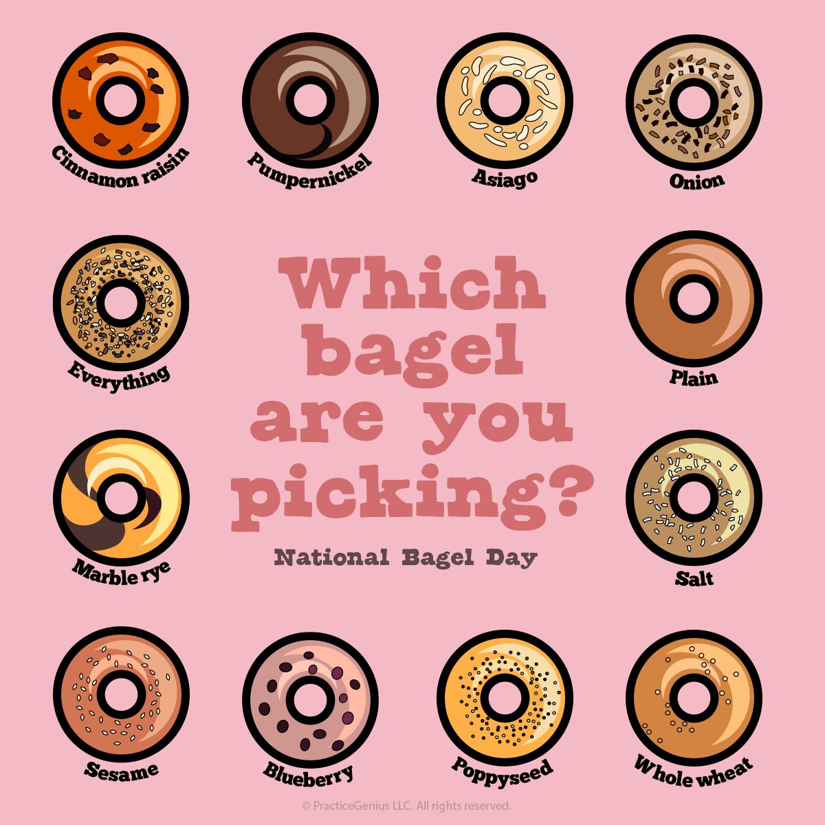 JamesKOrtho's tweet photo. Comment your pick below for National Bagel Day! 🥯 https://t.co/kdqM025OEp
