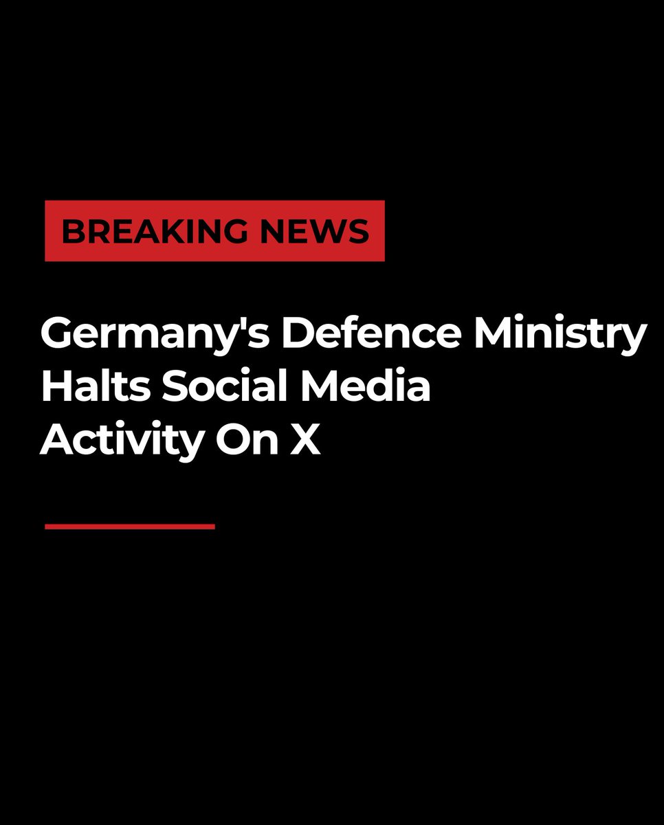 NewsX's tweet photo. Germany's Defence Ministry suspends its presence on X (formerly Twitter), citing difficulties in maintaining fact-based discussions amid growing disinformation. The move reflects concerns over the platform's role in shaping objective discourse.
#GermanyAttack #DefenceMinistry #Disinformation #SocialMedia #X #DigitalPolicy