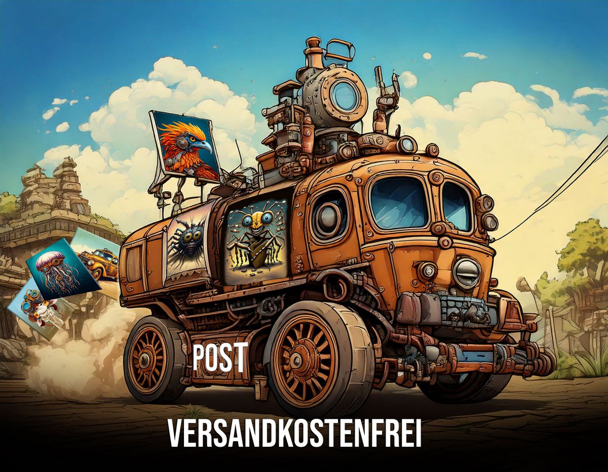 PeniculusShop's tweet photo. „Versandkostenfreie Aktion – Jetzt zugreifen!“
"📷 Gute Nachrichten: Für kurze Zeit schenken wir dir die Versandkosten!
📷 Jetzt bestellen und versandkostenfrei genießen
📷 Sichere dir deine Kunstwerke: Link in der BIO
#Versandkostenfrei #SteampunkKunst #JetztBestellen #popart https://t.co/fD5Ryp7UML