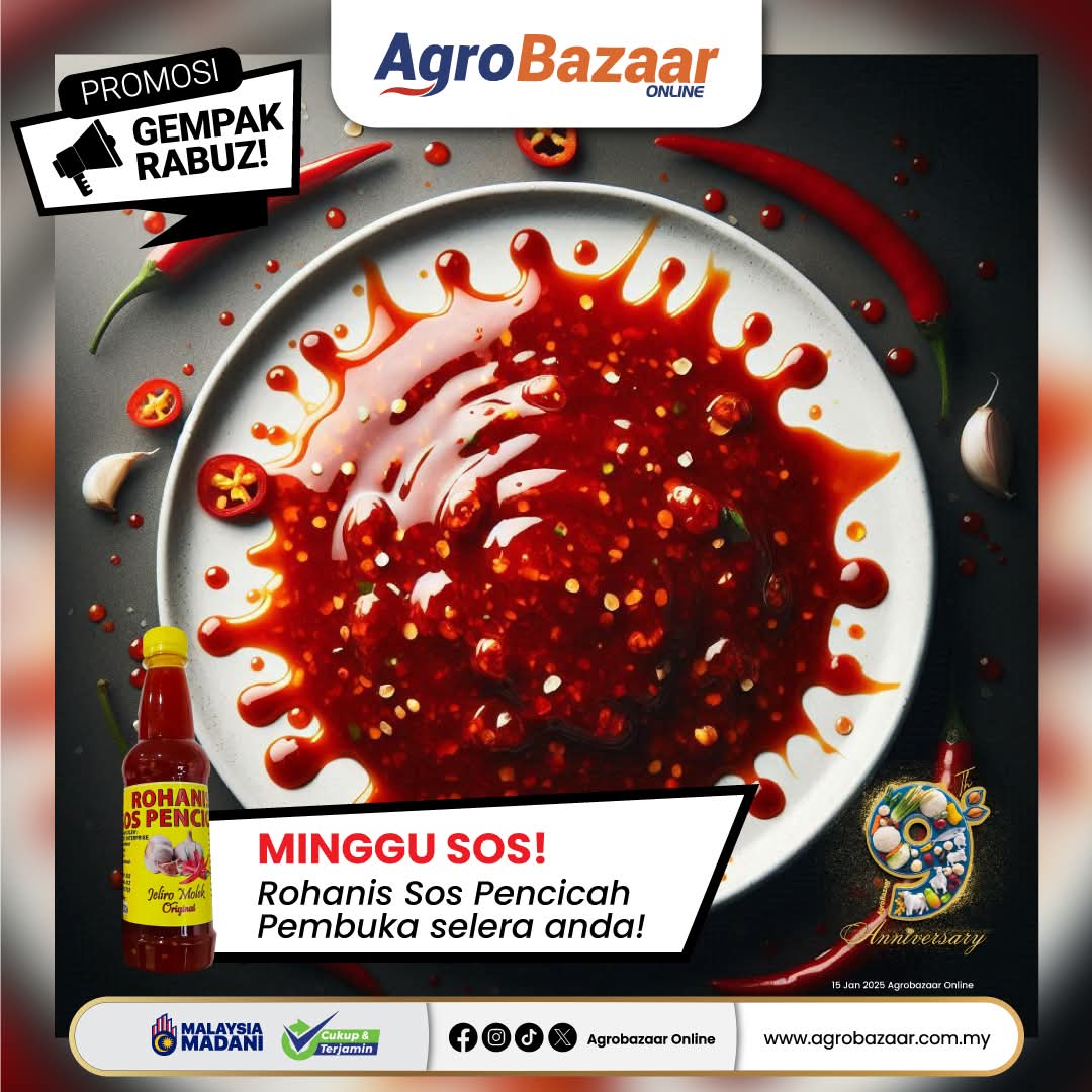 🌶️ Rohanis Sos Cicah – Pilihan Hebat dalam Promosi Gempak Rabuz!

🔥 PEDAS, ASLI, PADU – Hanya Dalam Promosi Gempak Rabuz! 🔥
Makan apa pun mesti kena cicah dengan Rohanis Sos Cicah. Nikmat 100% setiap kali cicah!