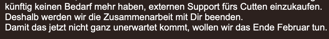 hat jemand einen job für mich oder einen strick