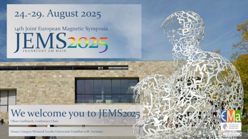 CEMagnetismo's tweet image. 📢 ¡Nominaciones abiertas para JEMS 2025 para ponentes plenarios, semi-plenarios e invitados.
📅24 – 29 de agosto de 2025
📍Frankfurt, Alemania
⚠️ Fecha límite: 20 de enero de 2025
🌐 Más detalles: buff.ly/40eju8h

#CEMAG #JEMS2025 #Magnetismo #MaterialesMagnéticos