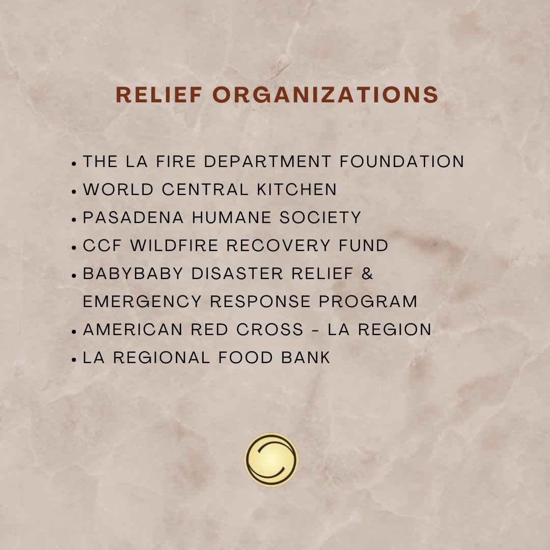 We're sending so much love to those in Los Angeles -- we'll continue to keep all of those affected in our hearts. 🤎

Swipe to find resources if you're in need or know of anyone in need!

- COCOTIQUE