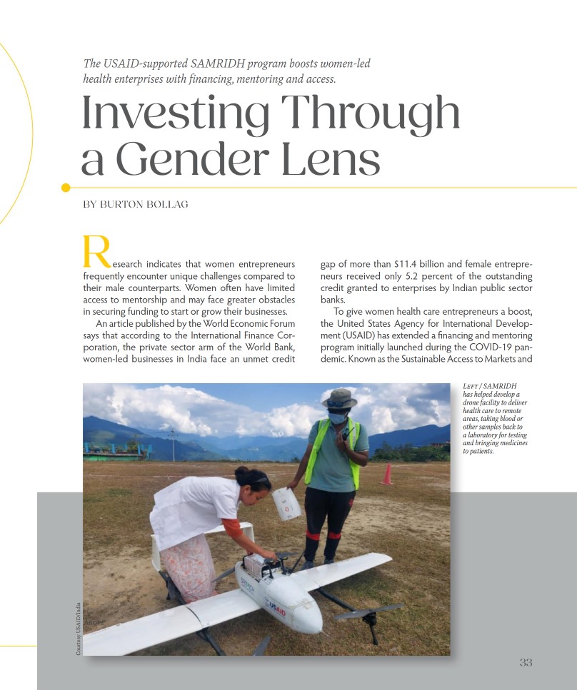 samridh_impact's tweet photo. Team SAMRIDH is proud to announce that two of its supported innovations have been featured in the first 2025 edition of U.S. Embassy India's SPAN Magazine. This prestigious publication highlights impactful initiatives shaping U.S.–India relations across culture, business, education, and technology.

The first story showcases SAMRIDH’s efforts to empower women healthcare entrepreneurs through blended financing, mentorship, and technical assistance.

The second story features Swaasa® - By Salcit Technologies, an AI-powered tool that uses cough analysis for rapid respiratory diagnostics. With SAMRIDH’s support, Swaasa has scaled its operations, bringing affordable pulmonary healthcare to underserved regions across India.

This recognition underscores SAMRIDH’s unwavering dedication to advancing scalable, inclusive healthcare solutions and driving impactful change in India’s healthcare ecosystem.

Thank you, SPAN Magazine, for spotlighting our mission and impact!

📖 Read the full stories:

#1. Investing through a gender lens - https://t.co/z6OOn0zPnp

#2. Transforming respiratory diagnostics - https://t.co/yymo26JHKO

@usaid_india | @IPEGlobal | @USAndIndia | @ashwajitipe | @h_sikka | @SalcitT | @saral_designs | @MonJunNot | @Reetzzy | @sudheerndply | @vinainas

#SAMRIDHImpact #HealthcareInnovation #EmpoweringEntrepreneurs #BlendedFinance #USAIDIndia #SustainableDevelopment